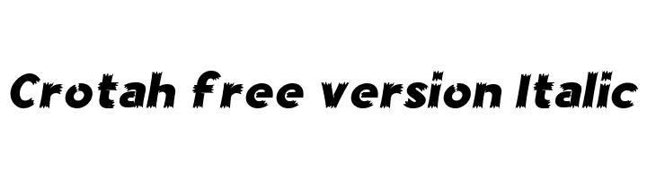 Crotah free version Italic  baixar fontes gratis