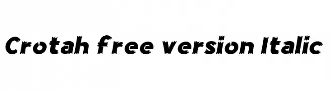 Crotah free version Italic  Frei Schriftart Herunterladen
