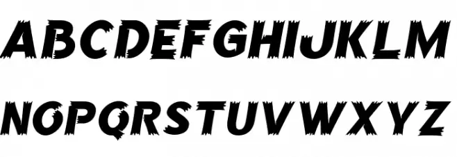 Crotah free version Italic Schriftart Groß