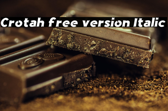 Crotah free version Italic Example 3