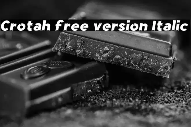 Crotah free version Italic Font examples