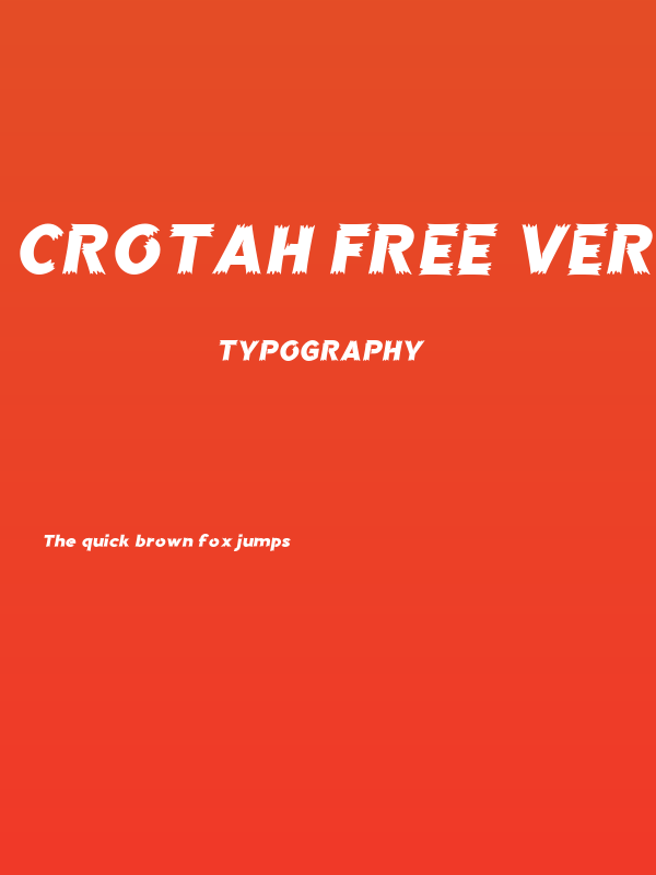 Crotah free version Italic Poster