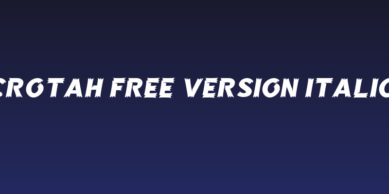 Crotah free version Italic Social Header