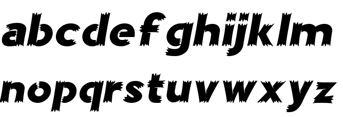 Crotah free version Italic Font LOWERCASE