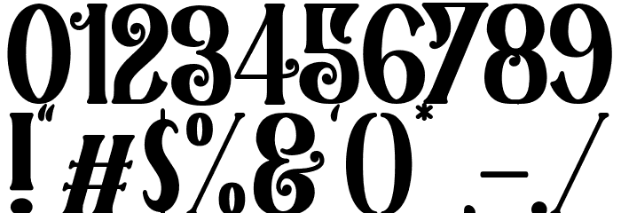 Crowded Font OTHER CHARS