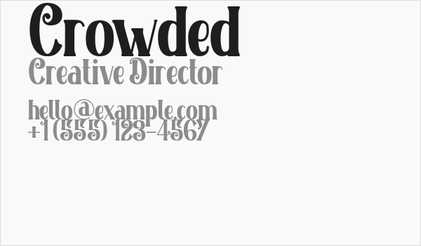 Crowded Business Card