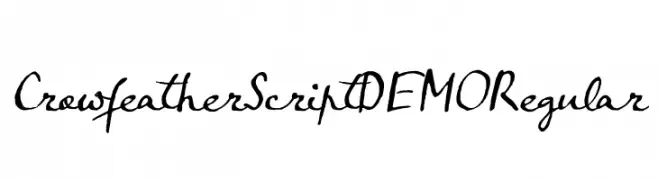 Crowfeather Script DEMO Regular  Fuentes Gratis Descargar