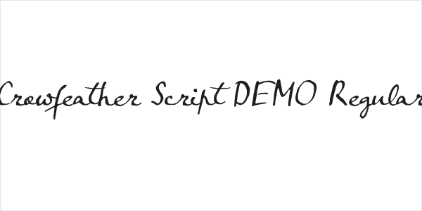 Crowfeather Script DEMO Regular Logo