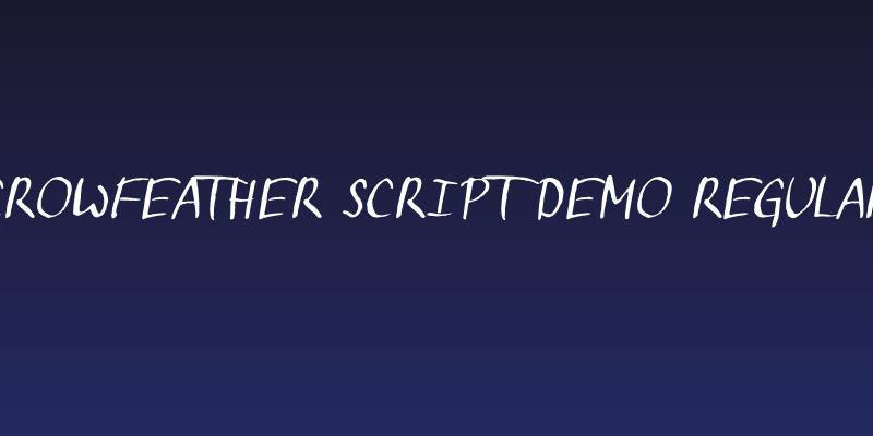 Crowfeather Script DEMO Regular Social Header