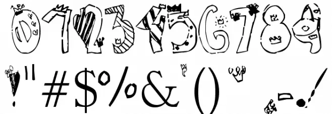 Crown Doodle {denne} フォント その他の文字