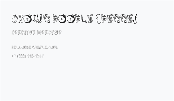 Crown Doodle {denne} Business Card