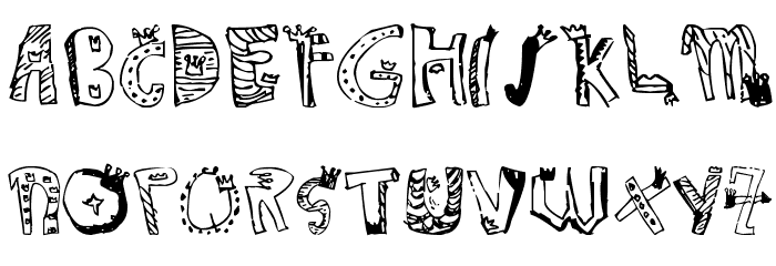 Crown Doodle {denne} Font LOWERCASE