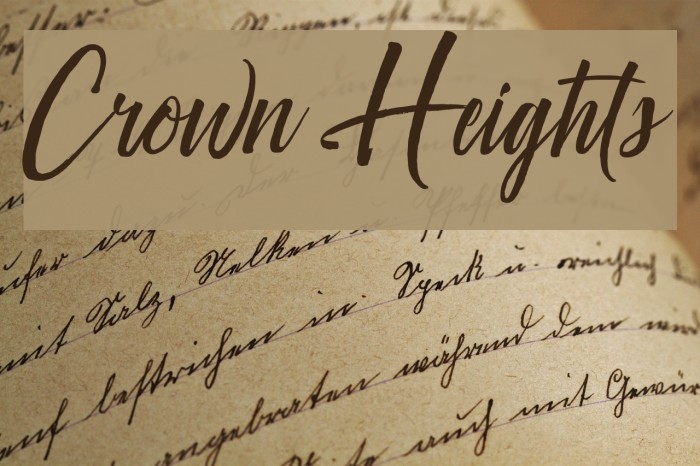 Crown Heights Font examples