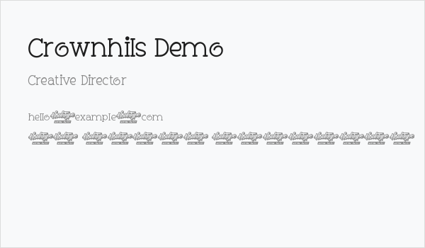 Crownhils Demo Business Card