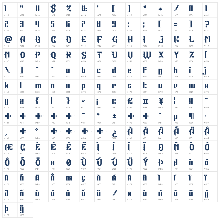 Crows Are Boring Straight Character Map