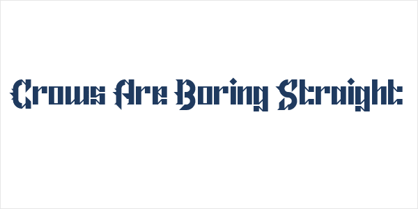 Crows Are Boring Straight Logo
