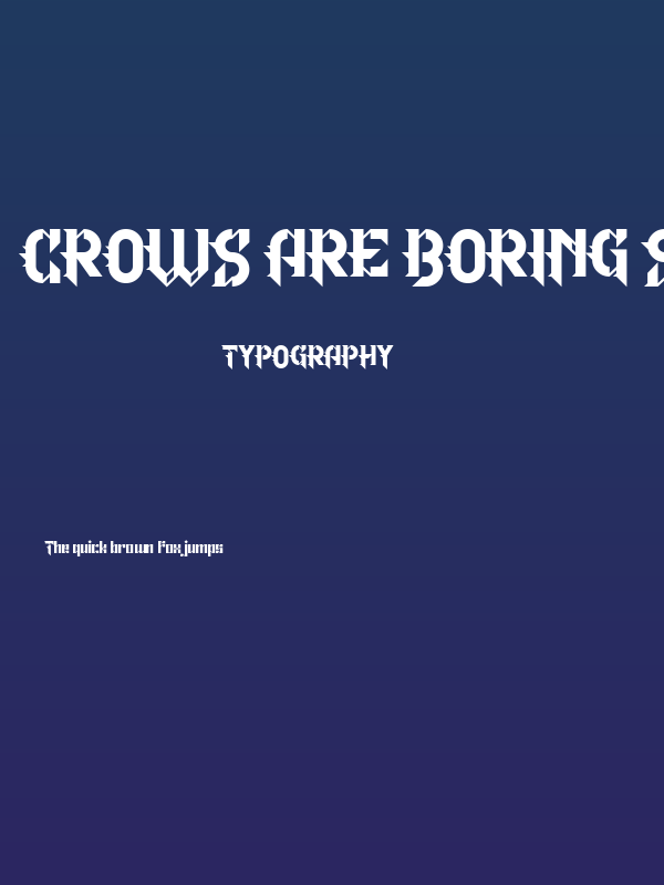 Crows Are Boring Straight Poster