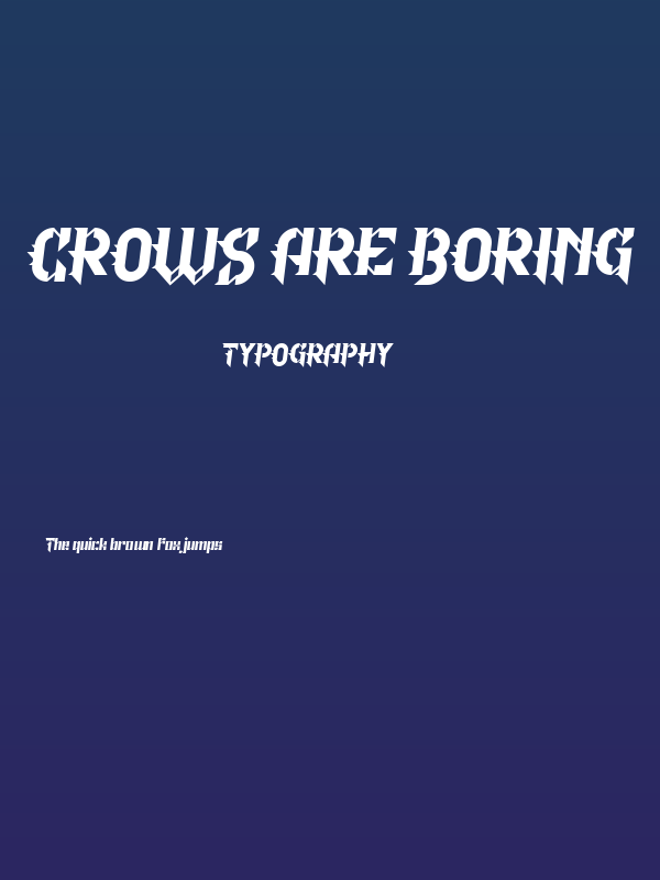 Crows Are Boring Poster