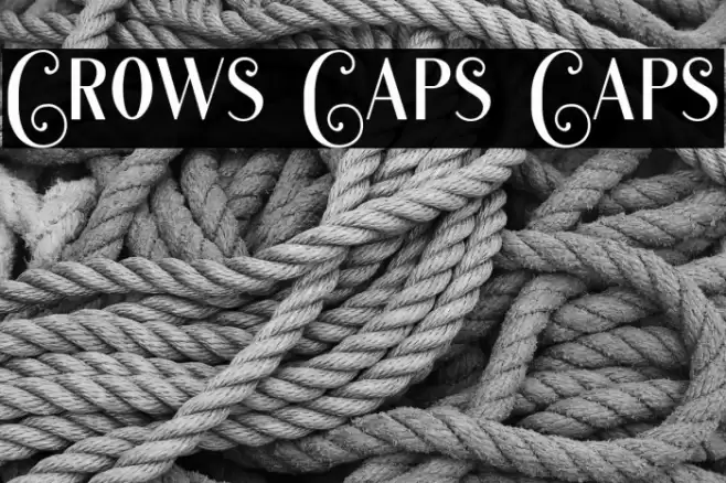 Crows Caps Caps Font examples
