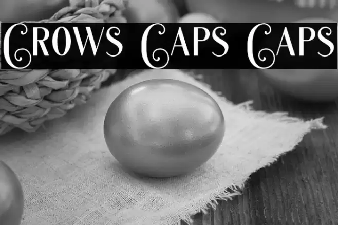Crows Caps Caps Font examples