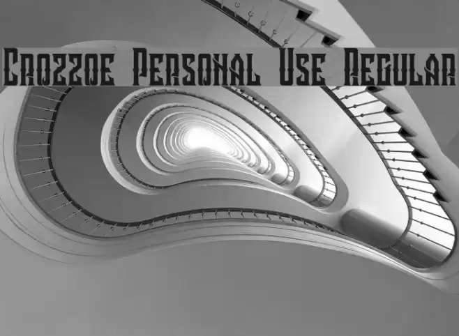 Crozzoe Personal Use Regular Font examples