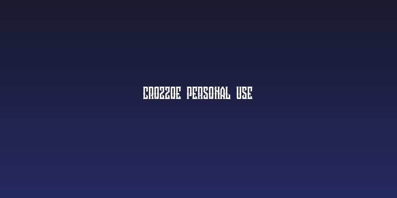 Crozzoe Personal Use Social Header