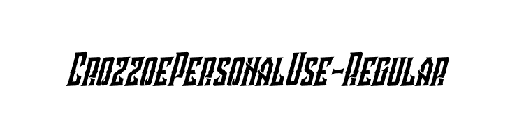 CrozzoePersonalUse-Regular  नि: शुल्क फ़ॉन्ट्स डाउनलोड