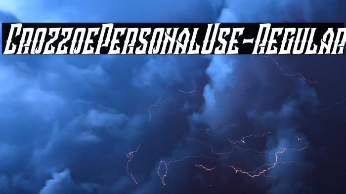 CrozzoePersonalUse-Regular Example 1