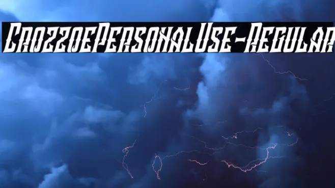 CrozzoePersonalUse-Regular Example 1