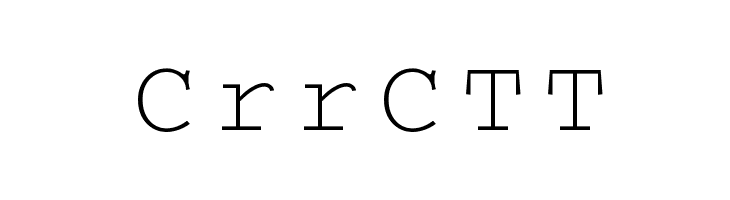 CrrCTT Font