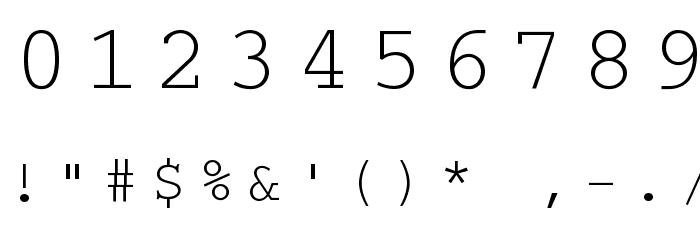 CrrCTT Font OTHER CHARS