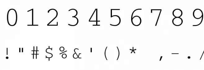 CrrCTT Font OTHER CHARS