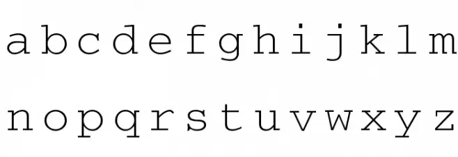 CrrCTT خط أحرف صغيرة