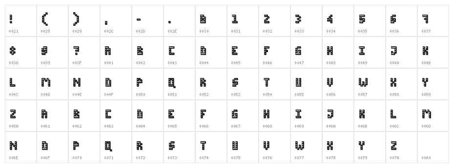 Crt Overscan Regular Character Map