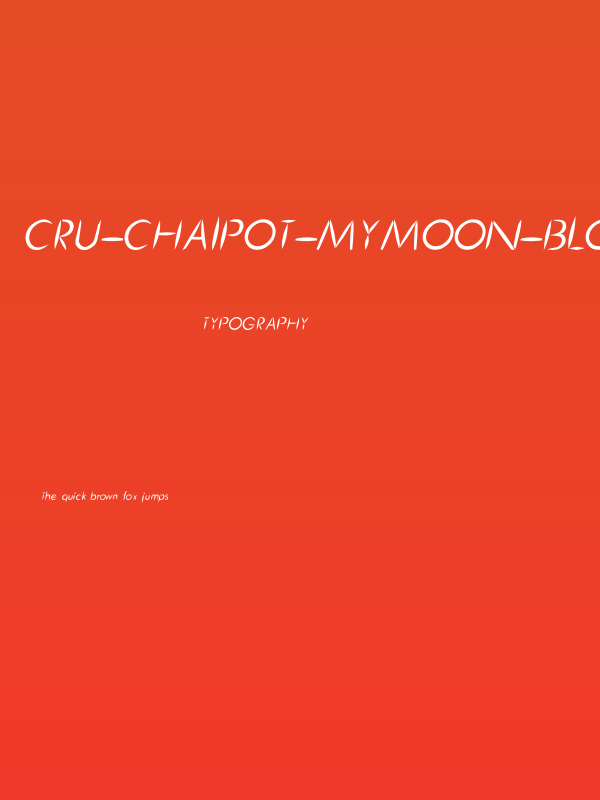 Cru-chaipot-mymoon-blod-ltalic Poster