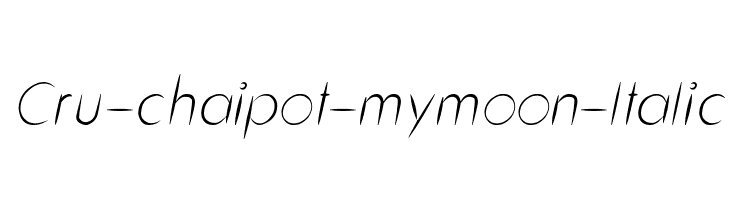 Cru-chaipot-mymoon-ltalic Font