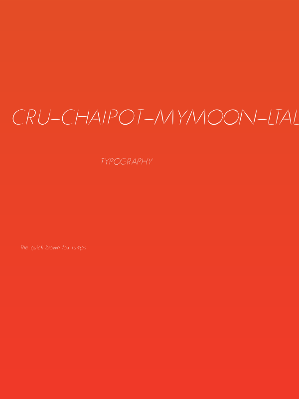 Cru-chaipot-mymoon-ltalic Poster