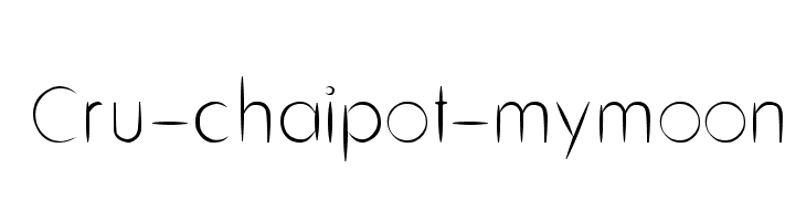 Cru-chaipot-mymoon Font