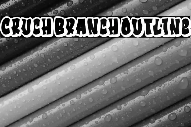 Cruch Branch Outline Font examples