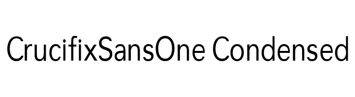 CrucifixSansOne Condensed Schriftart