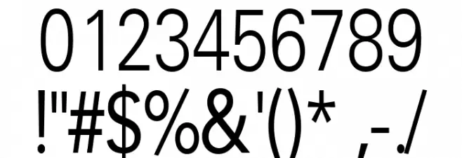 CrucifixSansOne Condensed Font OTHER CHARS