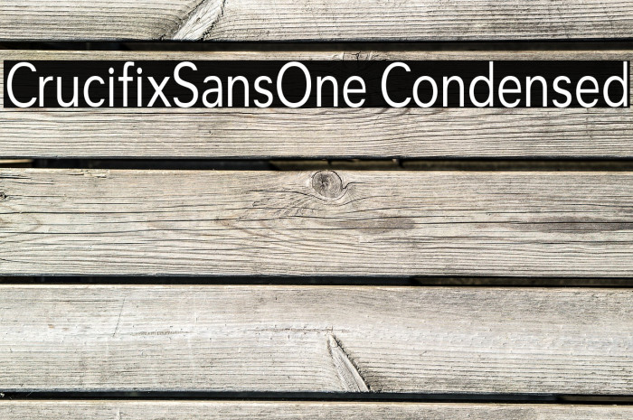 CrucifixSansOne Condensed Schriftart examples