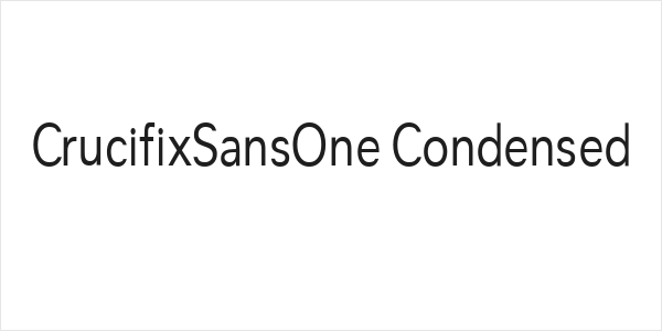 CrucifixSansOne Condensed Logo