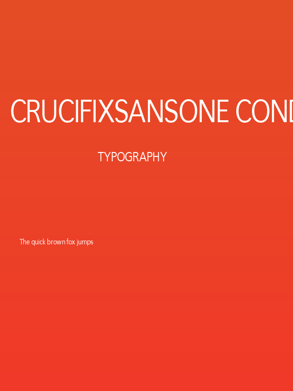 CrucifixSansOne Condensed Poster