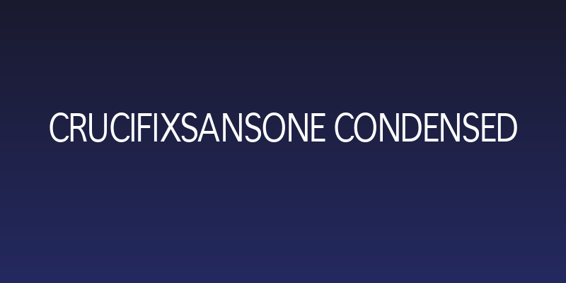 CrucifixSansOne Condensed Social Header