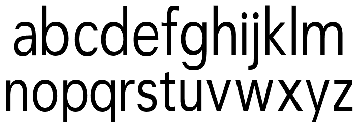 CrucifixSansOne Condensed Schriftart Kleinbuchstaben