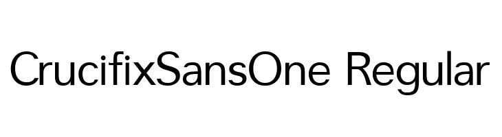 CrucifixSansOne Regular Font