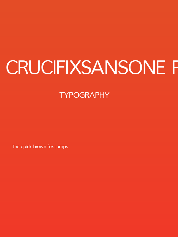 CrucifixSansOne Regular Poster