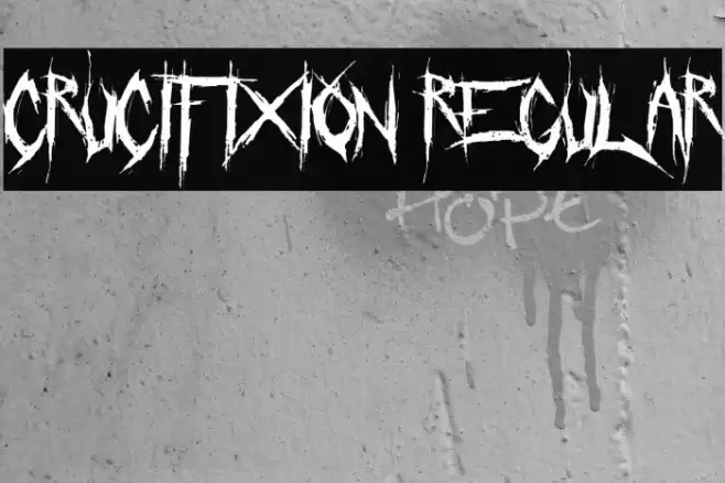 Crucifixion Regular Font examples
