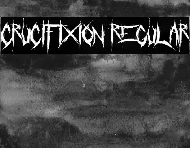 Crucifixion Regular Font examples